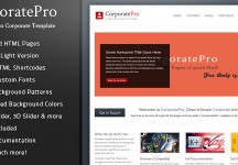 CorporatePro -清潔和簡單的企業模板