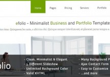 efolio -業務和投資組合的HTML模板