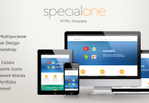 SpecialOne -響應的HTML模板