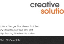 創造性的解決方案的HTML / CSS模板