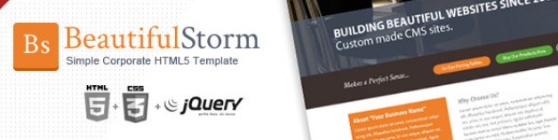 BeautifulStorm -簡單的企業HTML5模板
