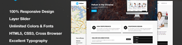 氦響應HTML5 / CSS3模板
