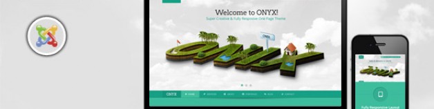縞瑪瑙單頁面響應Joomla模板