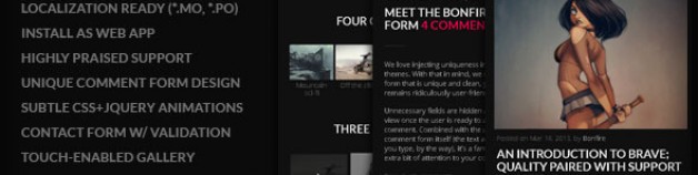 BRAVE – A dark, clean, fully 響應式技術 WordPress 網站版型主題