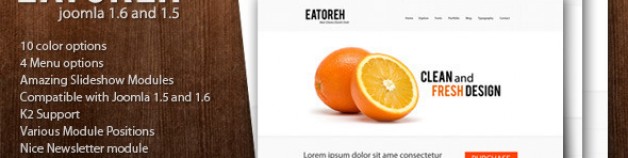 Eatoreh——清潔和新鮮的Joomla模板