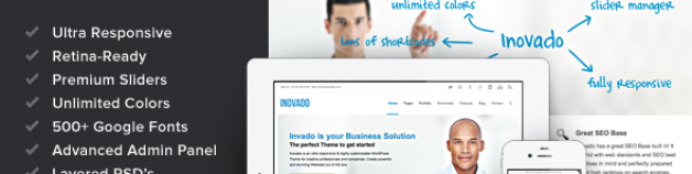 Inovado – 視網膜螢幕技術 響應式技術多用途 網站版型主題