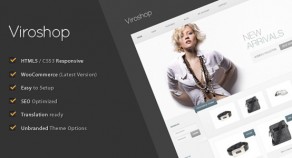 Viroshop – A Modern 響應式技術WooCommerce 網站版型主題
