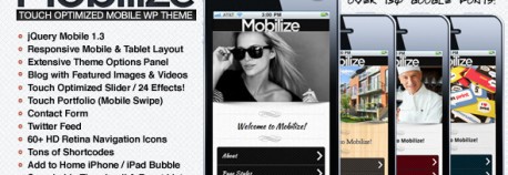 Mobilize – jQuery 觸控行動手機 WordPress 網站版型主題