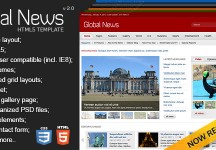 全球新聞門戶網站——HTML5和CSS3模板