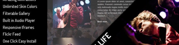 Rock4Life – Joomla模板樂隊/音樂家