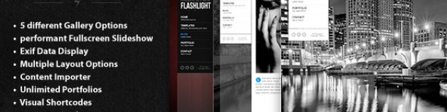 Flashlight – fullscreen background portfolio 網站版型主題