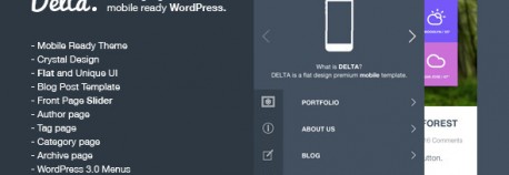 Delta – Flat Designed WordPress 觸控行動手機 網站版型主題
