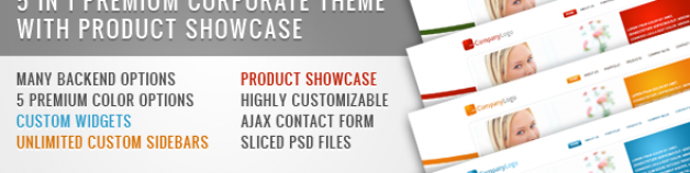 RT-網站版型主題 9 / 企業商務 網站版型主題 5 in 1 For WordPress