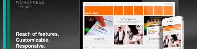 MetroStyle 響應式技術All Purpose WordPress 網站版型主題