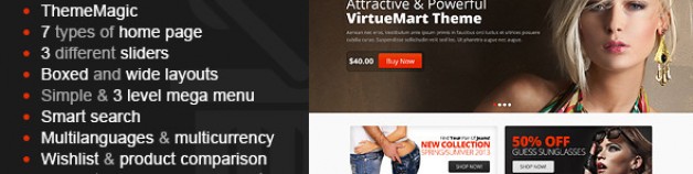 興奮劑——響應的多用途了VirtueMart主題