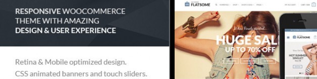 Flat 響應式技術WooCommerce 網站版型主題