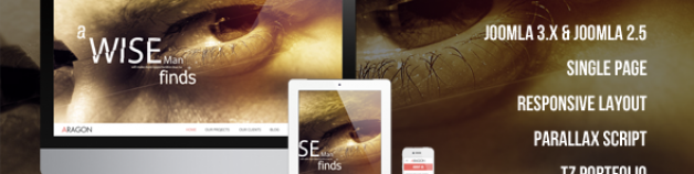 阿拉貢——視差響應Joomla模板