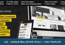 Lux -巨大的和獨特的房地產的HTML