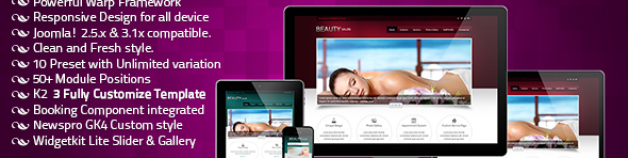 美容院響應Joomla模板