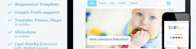 保姆::響應逐浪模板