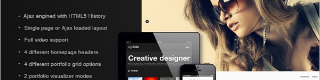 Egofolio:歷史Ajaxed Reponsive WordPress主題