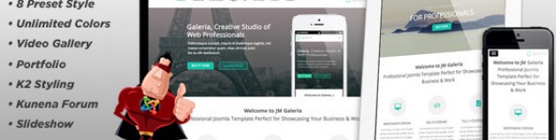 JM“、積極、創造性的Joomla模板