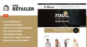 The Retailer – 視網膜螢幕技術 響應式技術WooCommerce 網站版型主題