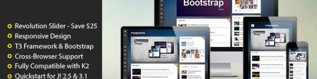 Magazino Joomla模板,響應
