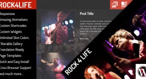 Rock4Life -響應wp主題為樂隊/音樂家