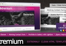 在1 – 6 Extremium極其干凈的HTML模板