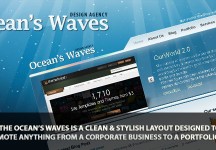 海洋的波浪HTML模板