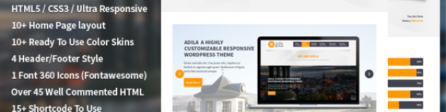 Adila:多功能業務的HTML模板