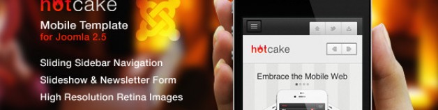 薄煎餅為Joomla -視網膜移動模板