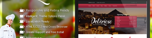 Delizioso響應的WordPress主題餐廳