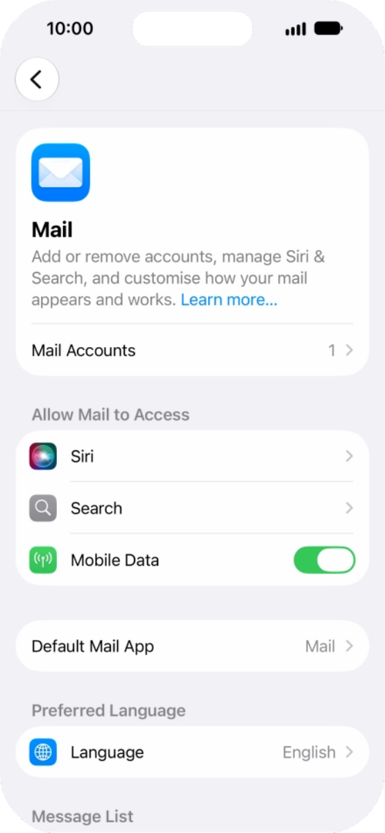 iOS 27:Mail 設定中的 Mail Accounts
