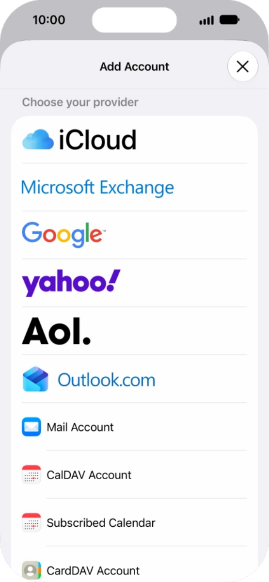 iOS 27:選擇 Mail Account